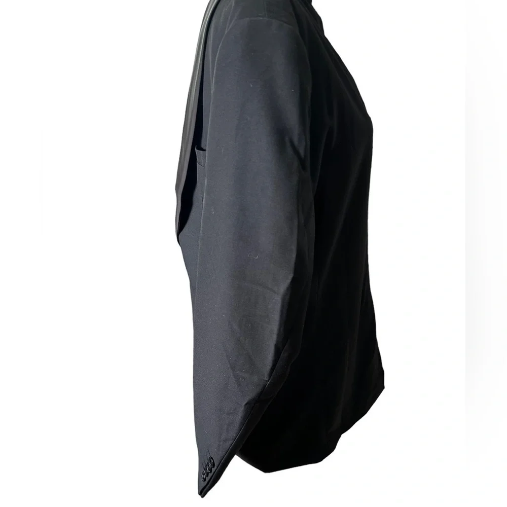 Men’s Coofandy black suit jacket and bow tie. Size Large new with tag